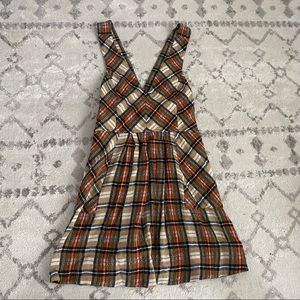 Free People Plaid check Skater tank Dress